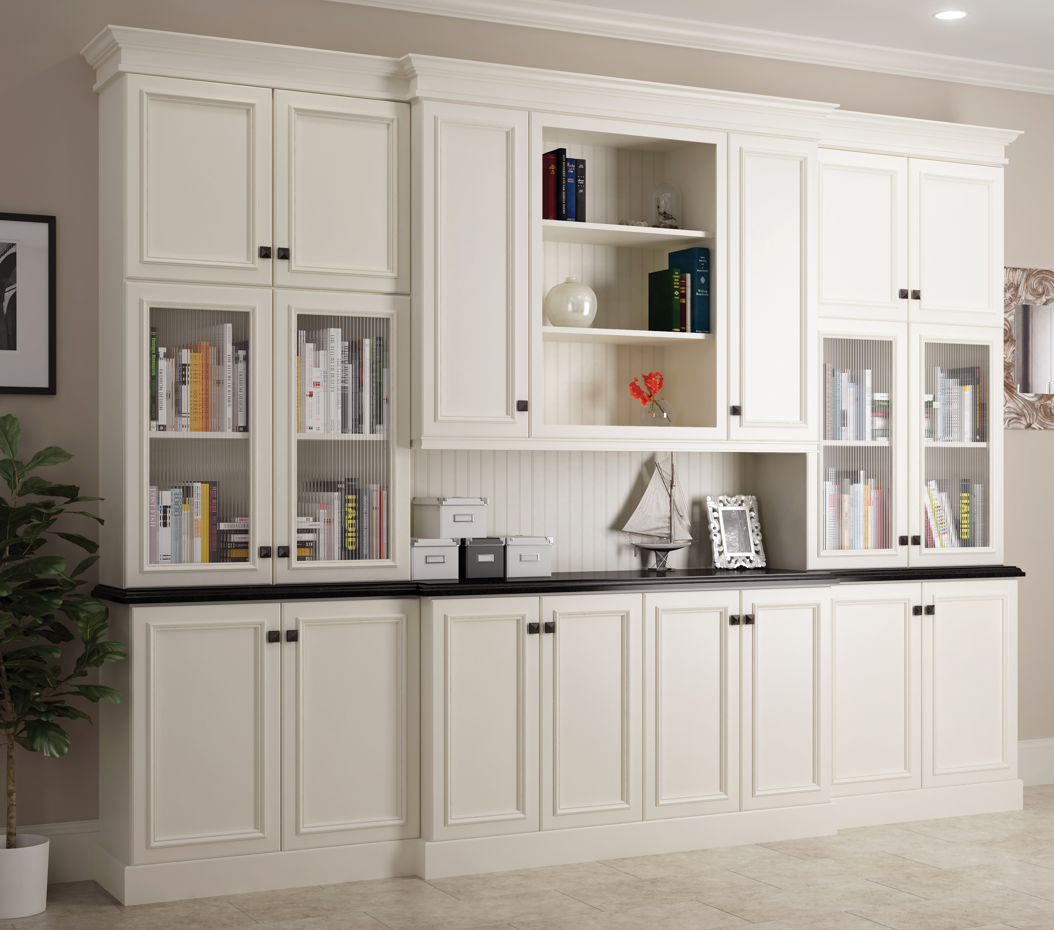 Belleville in Linen with Readed glass PCS Professional